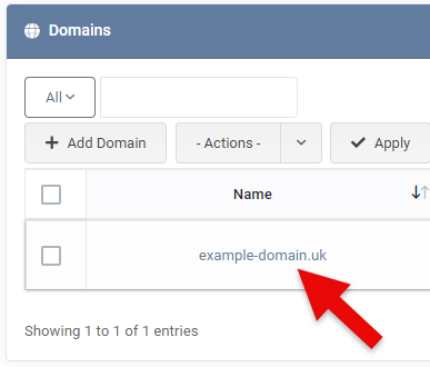 Add Domain