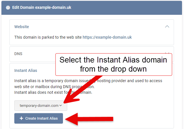 Create Instant Alias