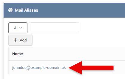 Mail Alias List
