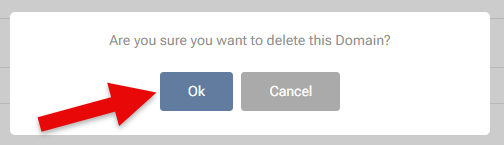 Delete Mail Domain Confirmation