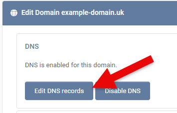 Edit DNS zone records