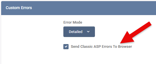 Send Classic ASP Errors To Browser