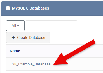 Click on Database Name