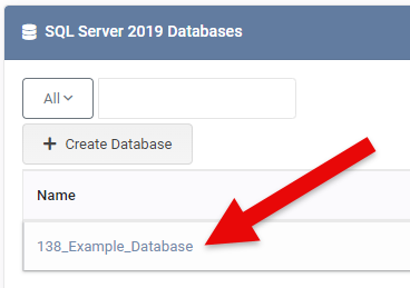 Click on Database Name
