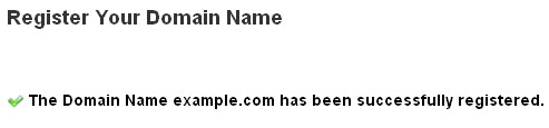 Domain is successfully registered