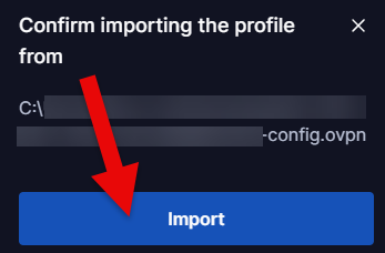 Click the Import Button